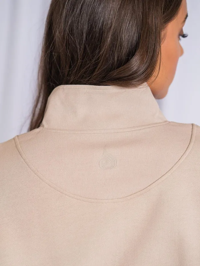 Unisex Half Zip Jumper 8211 Sand Women Ryderwear Tops