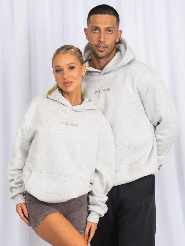 Unisex Hoodie 8211 Snow Marl Men Ryderwear Sweaters and Hoodies
