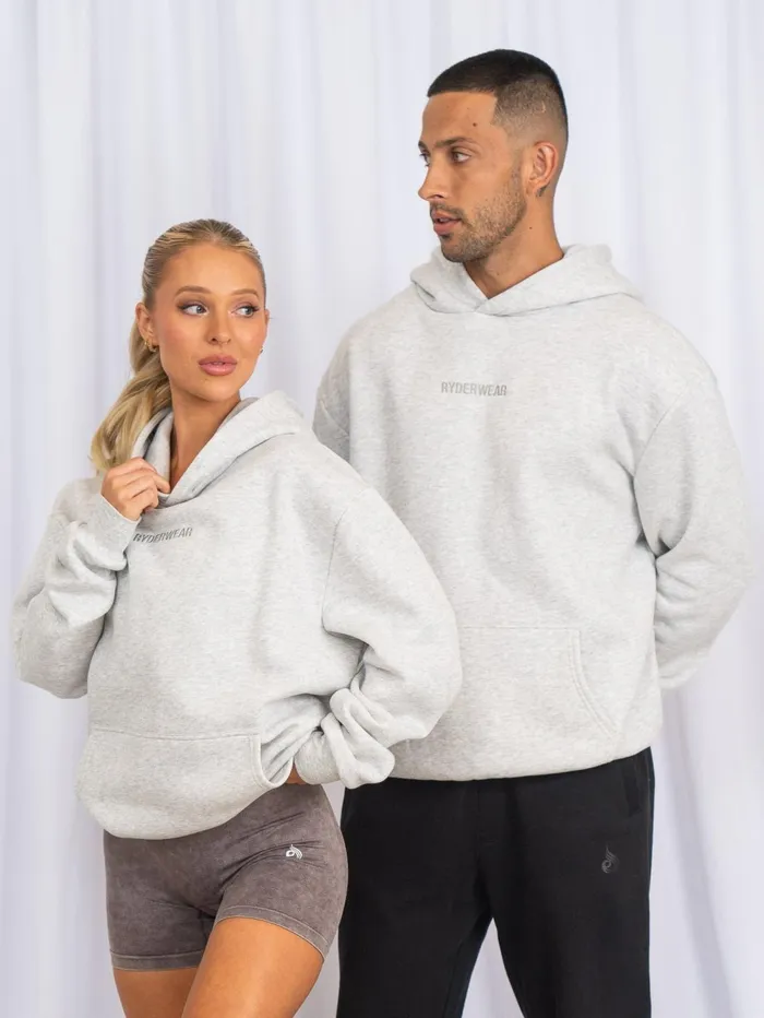 Unisex Hoodie 8211 Snow Marl Men Ryderwear Sweaters and Hoodies