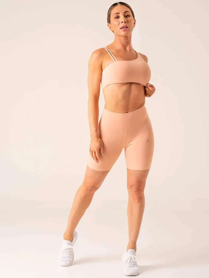 Unstoppable High Waisted Scrunch Shorts 8211 Peach Women Ryderwear Gym Shorts