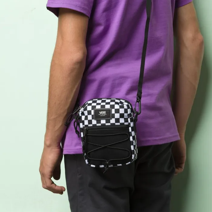 Vans Backpacks and Bags Mens Bail Shoulder Bag BlackWhite Check