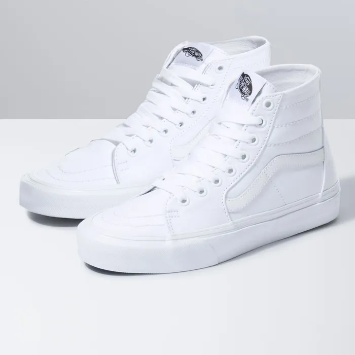 Vans Classics Shoes MensWomens Canvas Sk8Hi Tapered True White