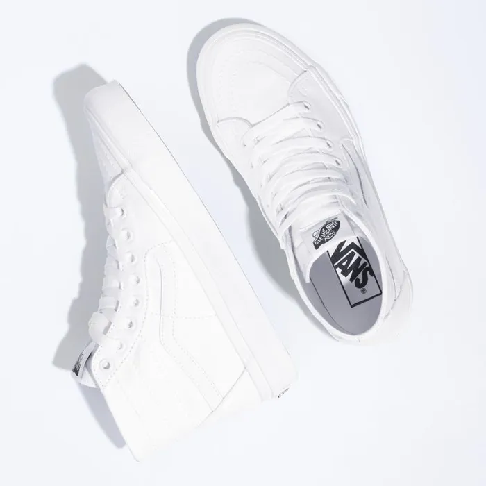 Vans Classics Shoes MensWomens Canvas Sk8Hi Tapered True White Vans Classics Shoes MensWomens Canvas Sk8Hi Tapered True White