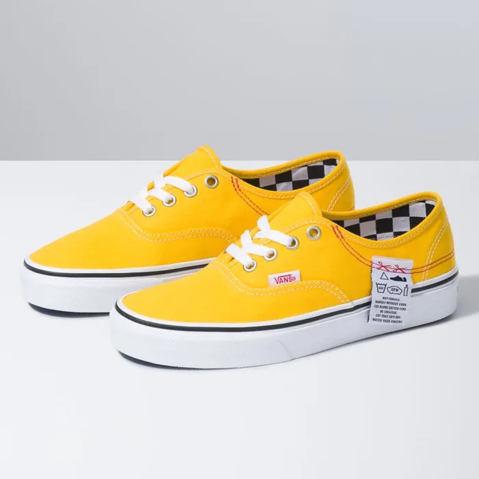Vans Classics Shoes MensWomens DIY Authentic HC Lemon ChromeTrue White