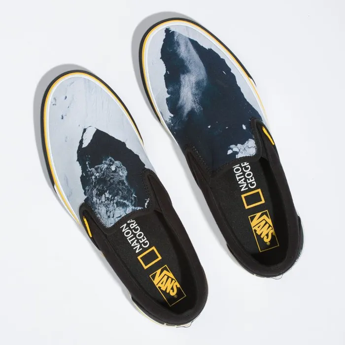 Vans Classics Shoes MensWomens National Geographic SlipOn ThenNow Glacier