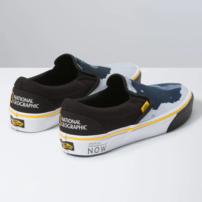 Vans Classics Shoes MensWomens National Geographic SlipOn ThenNow Glacier