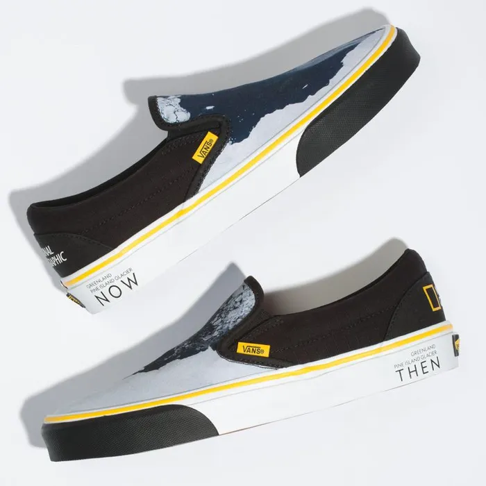 Vans Classics Shoes MensWomens National Geographic SlipOn ThenNow Glacier