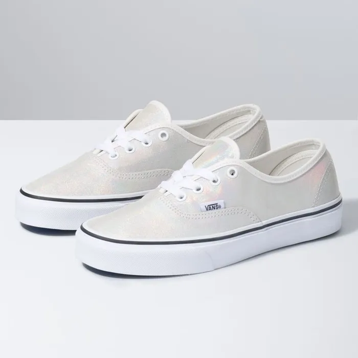 Vans Classics Shoes MensWomens Prism Suede Authentic MetallicBlanc De Blanc