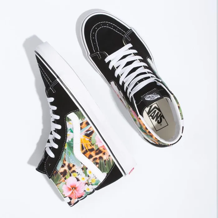 Vans Classics Shoes MensWomens Tropical Animal Check SK8Hi True WhiteMulti Vans Classics Shoes MensWomens Tropical Animal Check SK8Hi True WhiteMulti