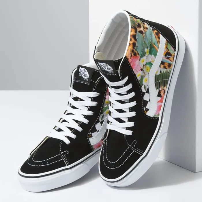 Vans Classics Shoes MensWomens Tropical Animal Check SK8Hi True WhiteMulti Vans Classics Shoes MensWomens Tropical Animal Check SK8Hi True WhiteMulti