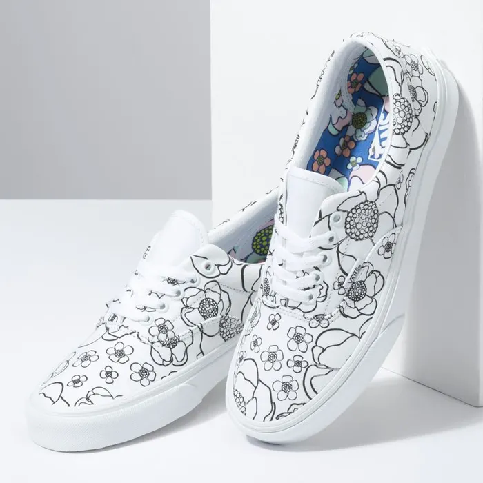 Vans Classics Shoes MensWomens UColor Era FloralTrue White Vans Classics Shoes MensWomens UColor Era FloralTrue White