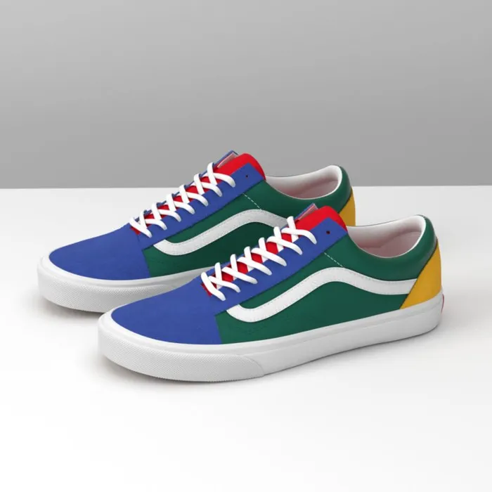 Vans Classics Shoes MensWomens Yacht Club Old Skool BlueGreenYellow