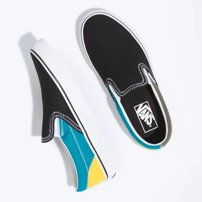 Vans Classics Shoes Mens Zig Zag Classic SlipOn MultiTrue White Vans Classics Shoes Mens Zig Zag Classic SlipOn MultiTrue White