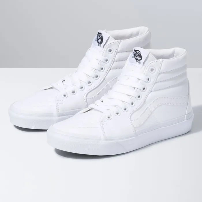 Vans Classics Shoes Womens Canvas Sk8Hi True White