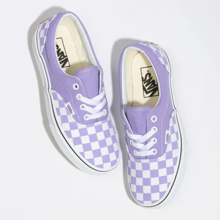 Vans Classics Shoes Womens Checkerboard Era Violet TulipTrue White