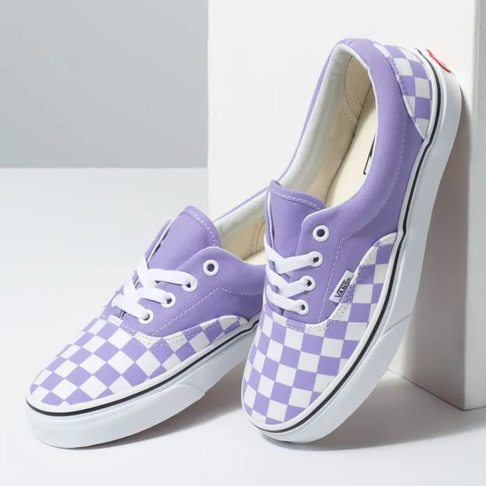 Vans Classics Shoes Womens Checkerboard Era Violet TulipTrue White Vans Classics Shoes Womens Checkerboard Era Violet TulipTrue White
