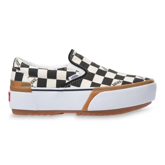 Vans Classics Shoes Womens Checkerboard SlipOn Stacked MultiTrue White Vans Classics Shoes Womens Checkerboard SlipOn Stacked MultiTrue White