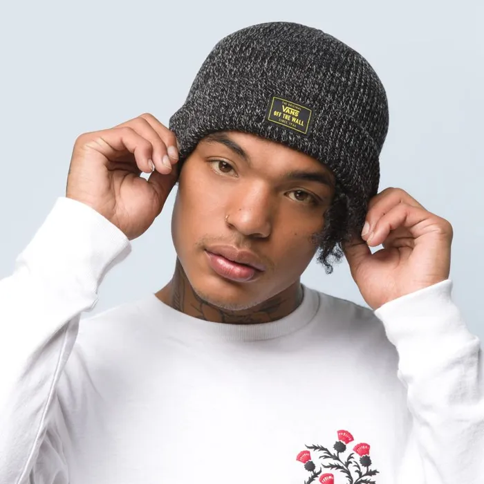Vans Hats and Beanies Mens Bruckner Cuff Beanie Black Heather