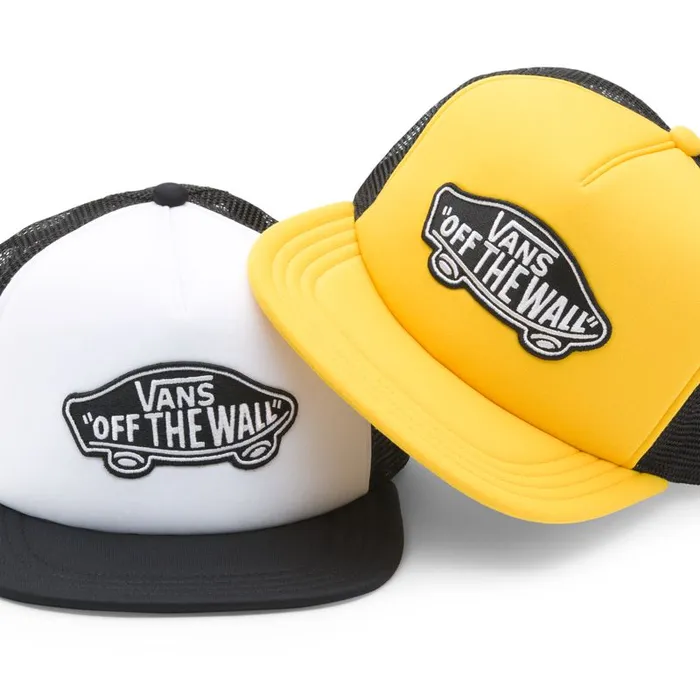 Vans Hats and Beanies Mens Classic Patch Trucker Hat WhiteBlack