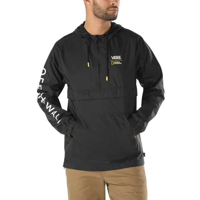 Vans Hoodies and Jackets Mens National Geographic Anorak Jacket Black