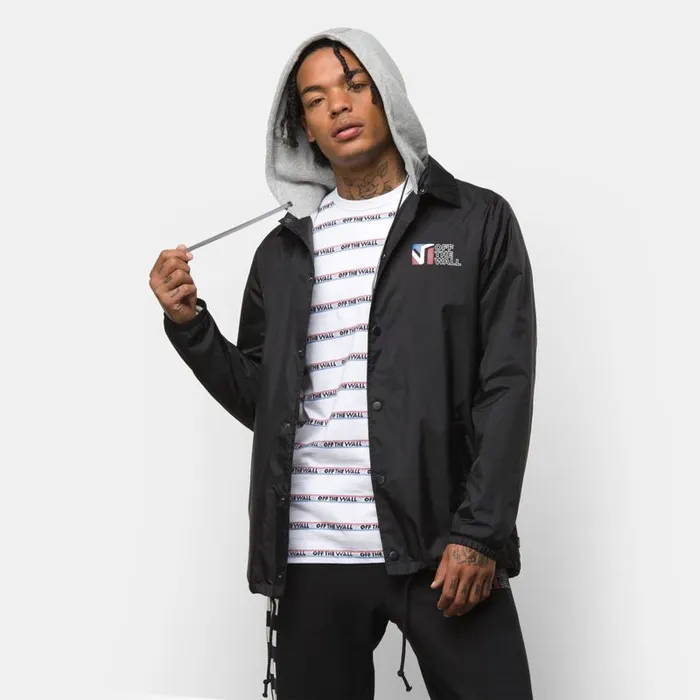 Vans Hoodies and Jackets Mens Riley Jacket Black Dimension