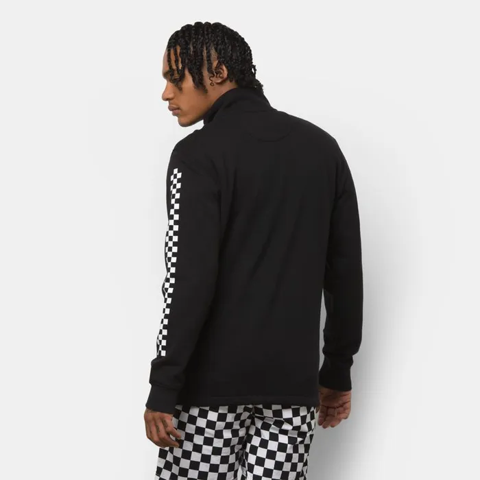 Vans Hoodies and Jackets Mens Versa Quarter Zip Pullover BlackCheckerboard Vans Hoodies and Jackets Mens Versa Quarter Zip Pullover BlackCheckerboard
