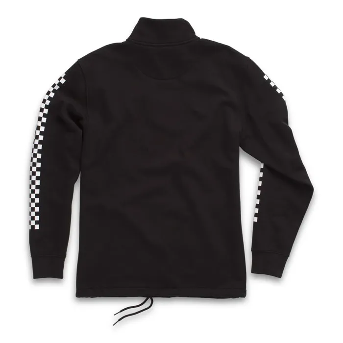 Vans Hoodies and Jackets Mens Versa Quarter Zip Pullover BlackCheckerboard Vans Hoodies and Jackets Mens Versa Quarter Zip Pullover BlackCheckerboard