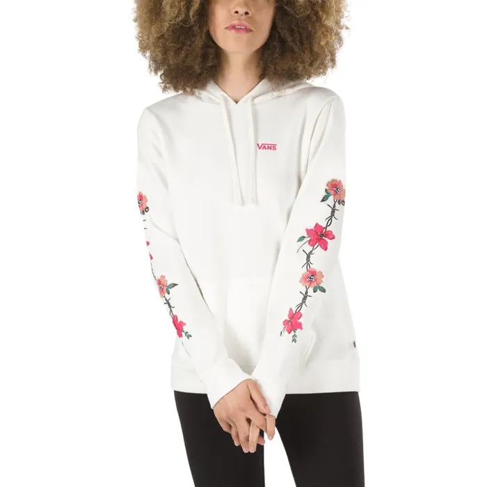 Vans Hoodies and Jackets Womens Barbed Floral Hoodie Marshmallow