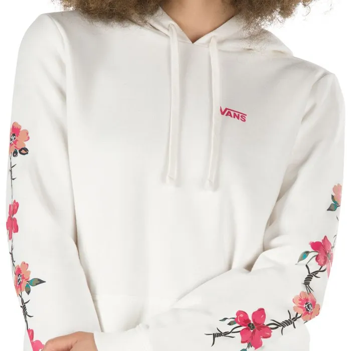 Vans Hoodies and Jackets Womens Barbed Floral Hoodie Marshmallow