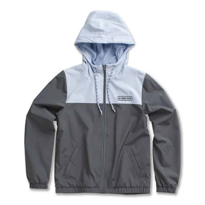 Vans Hoodies and Jackets Womens Kastle Block Windbreaker Asphalt Vans Hoodies and Jackets Womens Kastle Block Windbreaker Asphalt