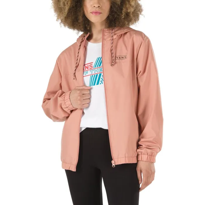 Vans Hoodies and Jackets Womens Kastle Easy Box Windbreaker Jacket Rose Dawn