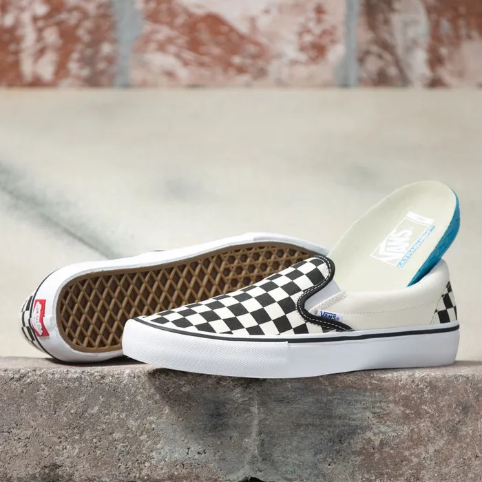 Vans Pro Skate MensWomens Checkerboard SlipOn Pro BlackOff White