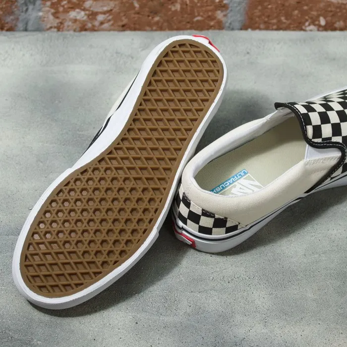 Vans Pro Skate MensWomens Checkerboard SlipOn Pro BlackOff White Vans Pro Skate MensWomens Checkerboard SlipOn Pro BlackOff White