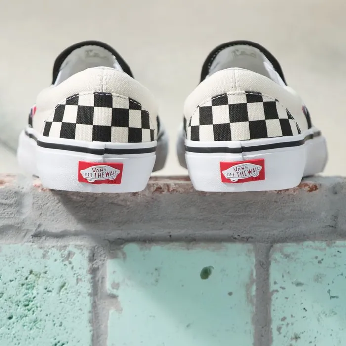 Vans Pro Skate MensWomens Checkerboard SlipOn Pro BlackOff White Vans Pro Skate MensWomens Checkerboard SlipOn Pro BlackOff White