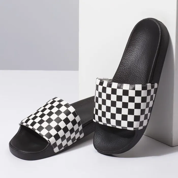 Vans Sandals MensWomens SlideOn Checkerboard White Vans Sandals MensWomens SlideOn Checkerboard White