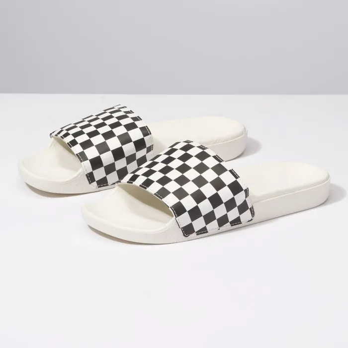 Vans Sandals Womens SlideOn Checkerboard WhiteBlack