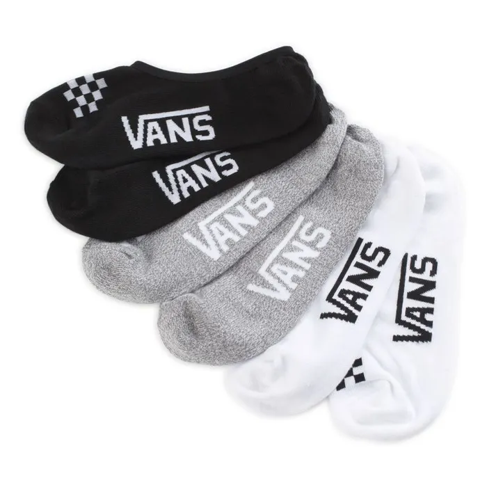 Vans Socks Womens Basic Assorted Canoodle Socks 3 Pack Multi BlackGreyWhite