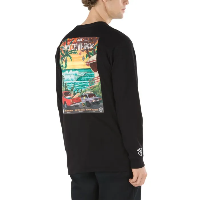 Vans TShirts and Tanks Mens 2020 VTCS Poster Long Sleeve TShirt Black