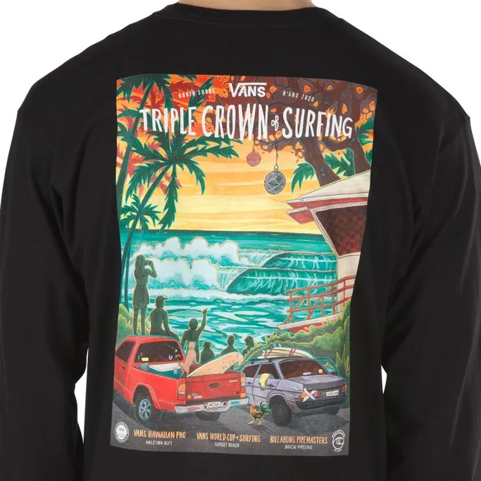 Vans TShirts and Tanks Mens 2020 VTCS Poster Long Sleeve TShirt Black