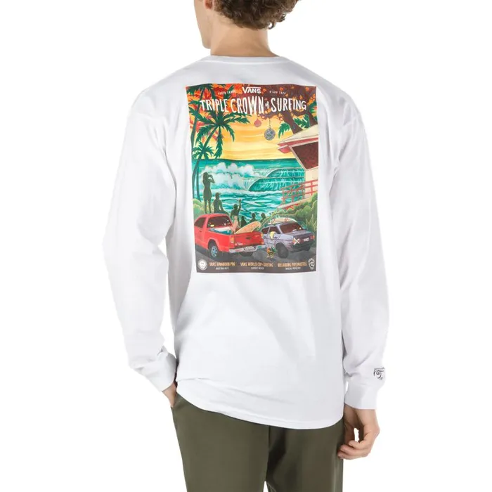 Vans TShirts and Tanks Mens 2020 VTCS Poster Long Sleeve TShirt White