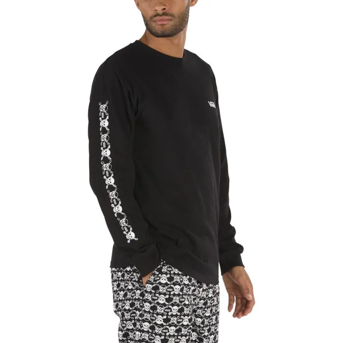 Vans TShirts and Tanks Mens Anaheim Factory OG Skull Long Sleeve TShirt Black