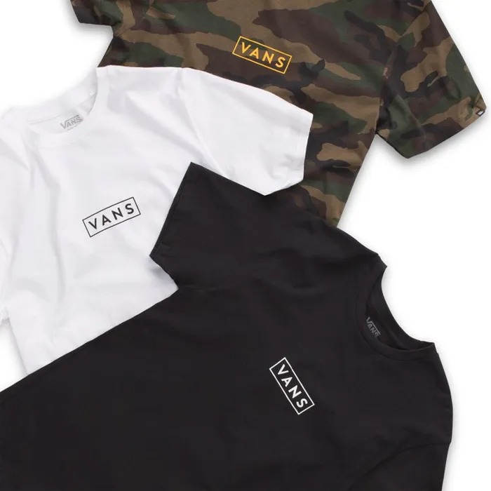 Vans TShirts and Tanks Mens Easy Box TShirt WhiteBlack Vans TShirts and Tanks Mens Easy Box TShirt WhiteBlack