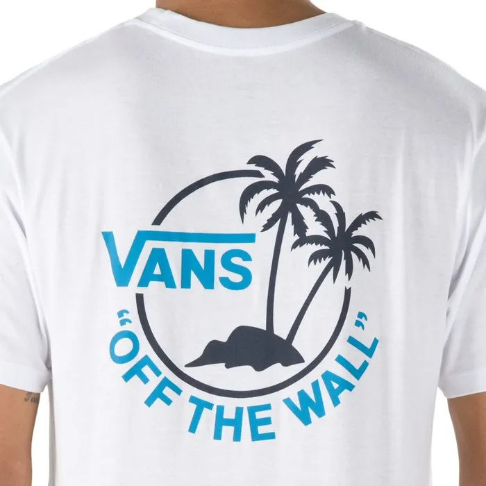 Vans TShirts and Tanks Mens Mini Dual Palm TShirt WhiteBlue Jewel Vans TShirts and Tanks Mens Mini Dual Palm TShirt WhiteBlue Jewel