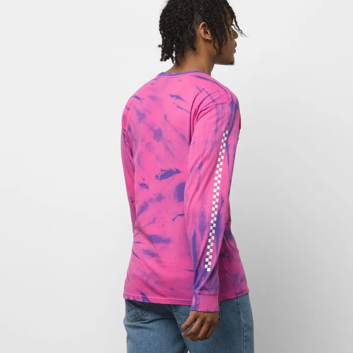 Vans TShirts and Tanks Mens Tie Dye Checker Long Sleeve TShirt Fuchsia Purple Tie Dye Vans TShirts and Tanks Mens Tie Dye Checker Long Sleeve TShirt Fuchsia Purple Tie Dye