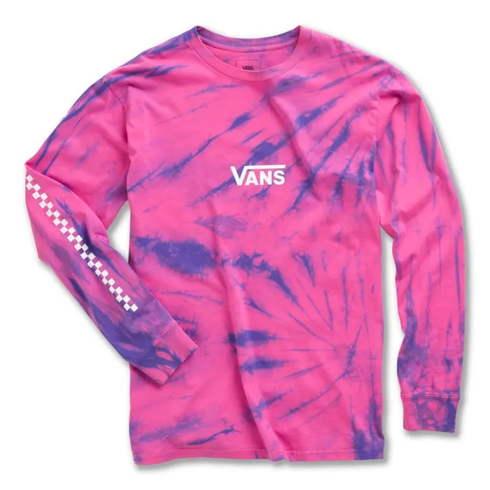 Vans TShirts and Tanks Mens Tie Dye Checker Long Sleeve TShirt Fuchsia Purple Tie Dye Vans TShirts and Tanks Mens Tie Dye Checker Long Sleeve TShirt Fuchsia Purple Tie Dye