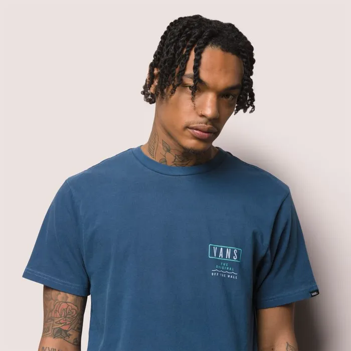 Vans TShirts and Tanks Mens Triangle Shaper Vintage Overdye TShirt Dress Blues