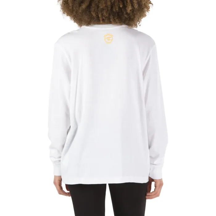 Vans TShirts and Tanks Womens 2020 VTCS Logo Long Sleeve Boyfriend Tee White