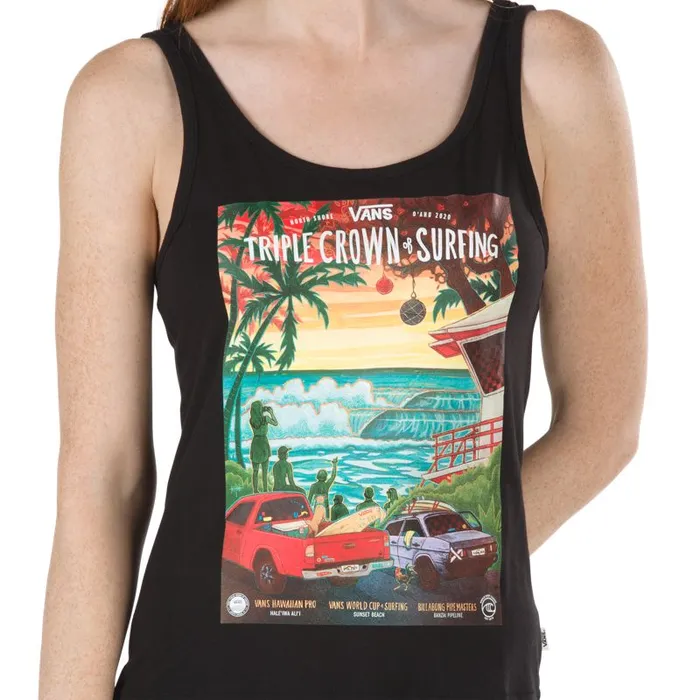 Vans TShirts and Tanks Womens 2020 VTCS Poster Easy Tank Black Vans TShirts and Tanks Womens 2020 VTCS Poster Easy Tank Black