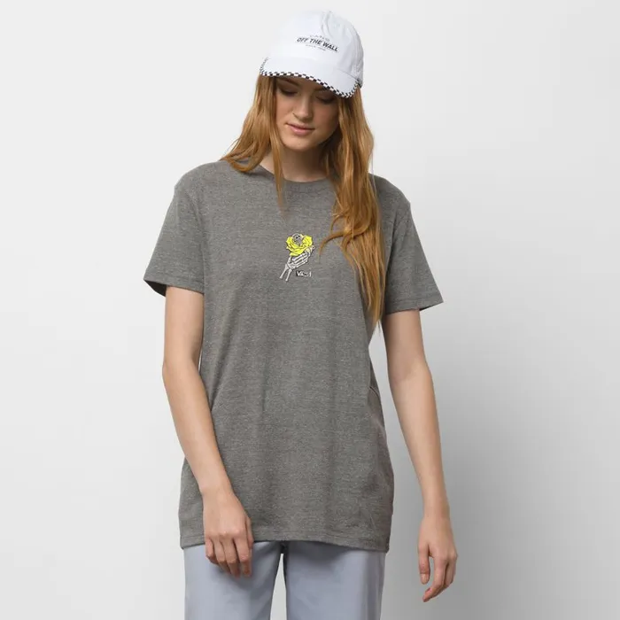Vans TShirts and Tanks Womens Clawdia Boyfriend Tee Grey Heather