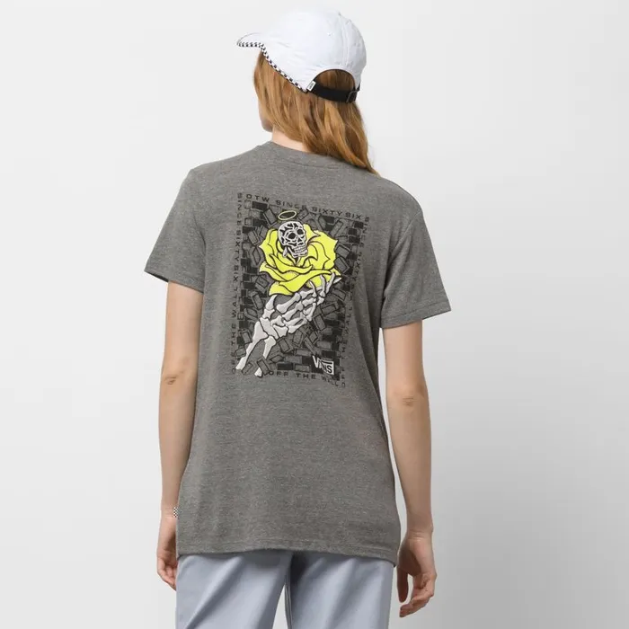 Vans TShirts and Tanks Womens Clawdia Boyfriend Tee Grey Heather